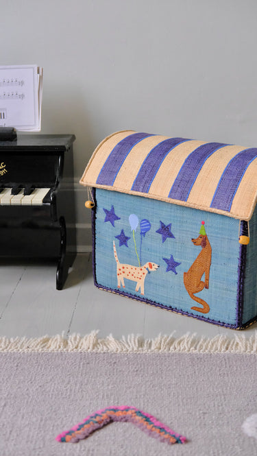 Small Raffia Basket 'Party Animals'