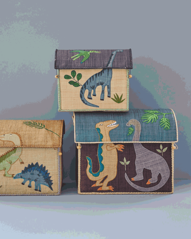 Small Raffia Basket 'Dinosaur'
