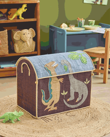 Large Raffia Basket 'Dinosaur'