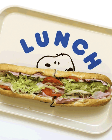 Peanuts Snoopy Large Tray 'Lunch'