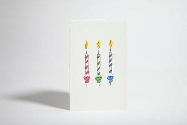 Hand-Painted Card Envelope in 3 Candle from Scribble & Daub